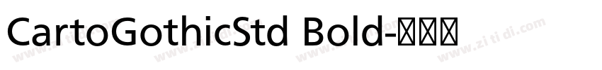 CartoGothicStd Bold字体转换